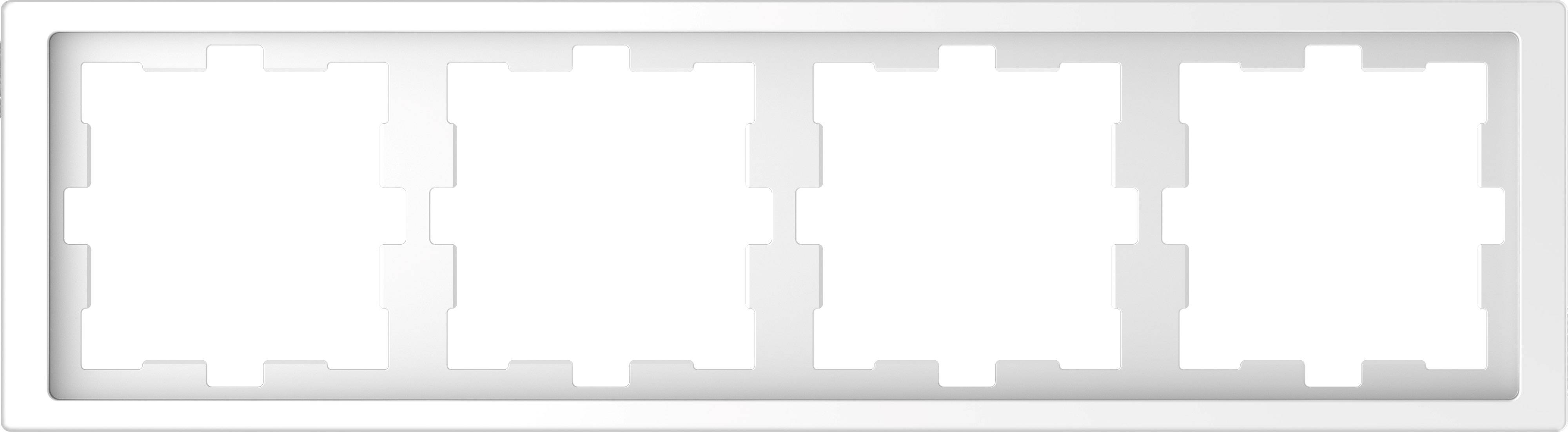 Merten Rahmen Abdeckung System Design Weiß MEG4040-6535 1St.