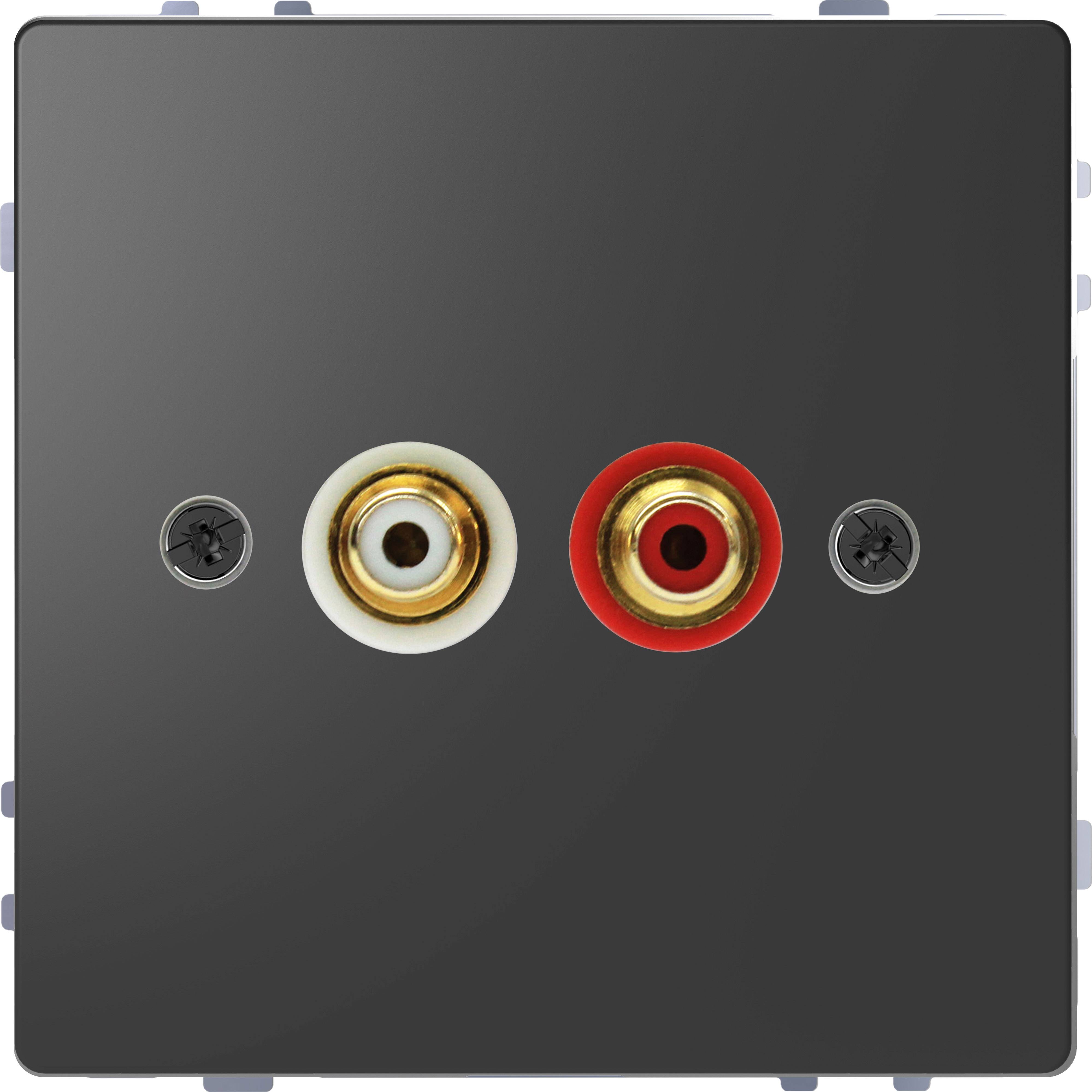 Merten Lautsprecher-Steckdose System Design Anthrazit MEG4350-6034 1St.