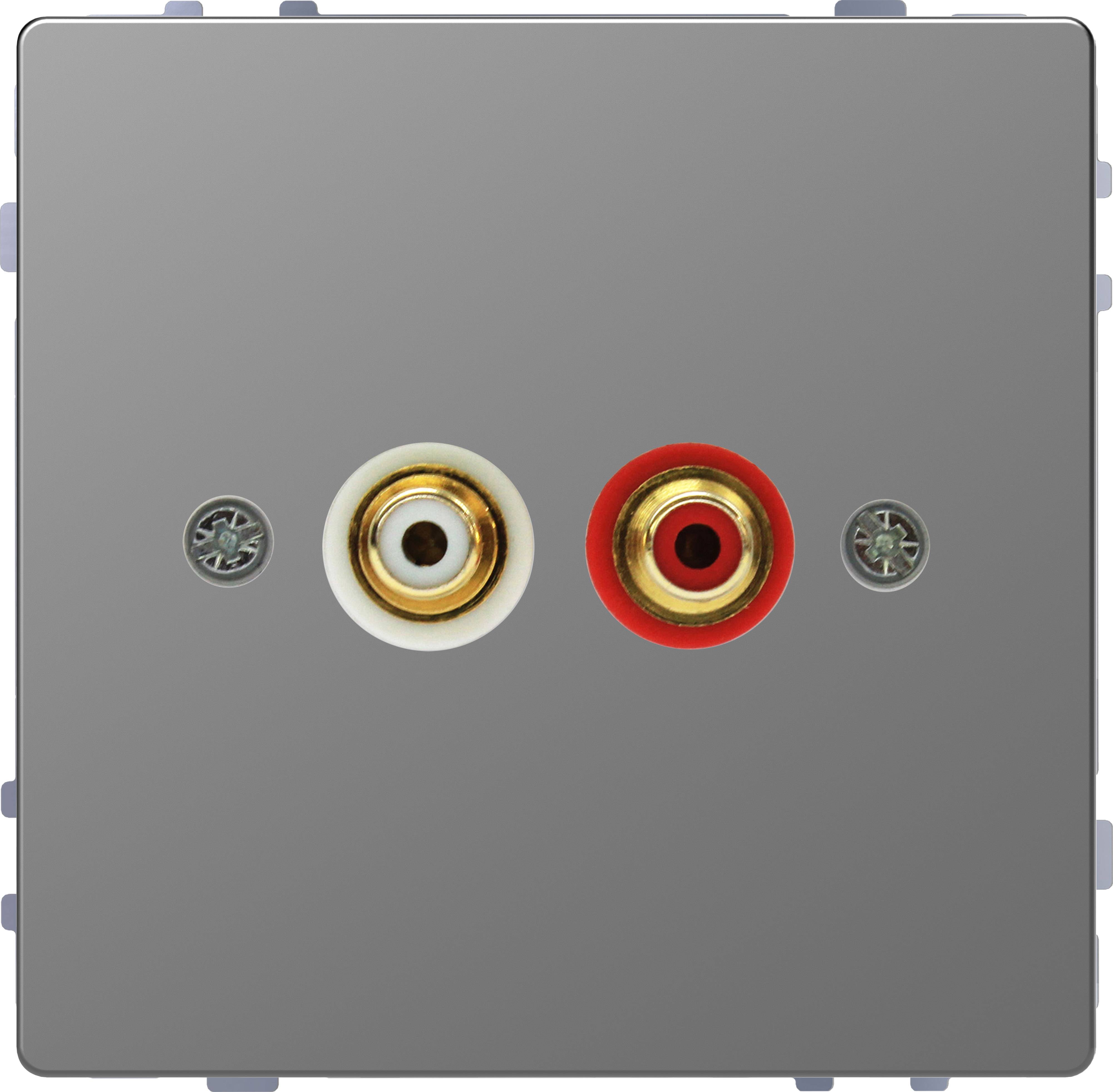 Merten Lautsprecher-Steckdose System Design Edelstahl MEG4350-6036 1St.