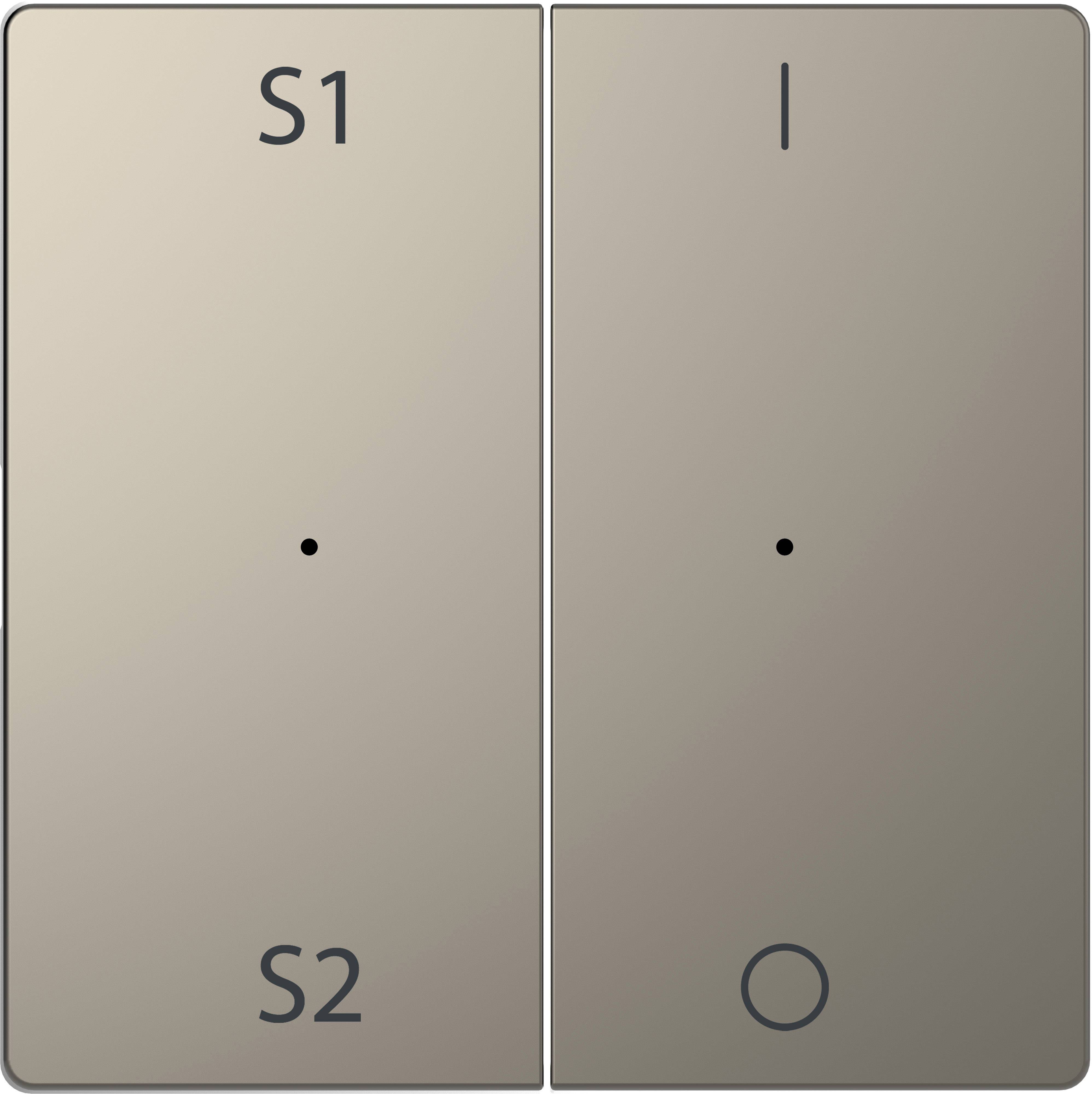 Merten Abdeckung Wechselschalter System Design Nickel MEG5228-6050 1St.