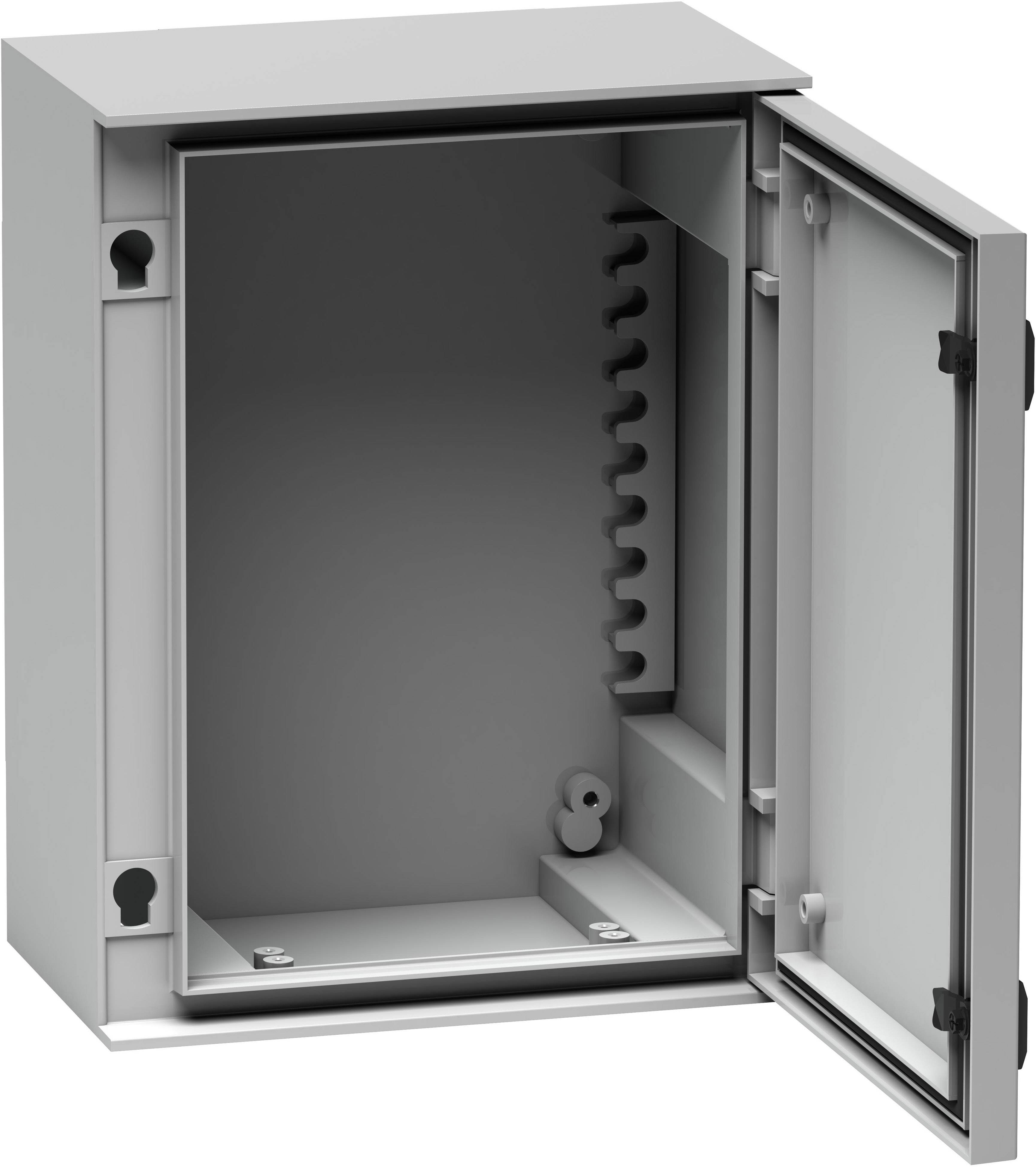Schneider Electric NSYPLM43G Wandschrank 330 x 430 x 200 Polyester Lichtgrau (RAL 7035) 1 St.