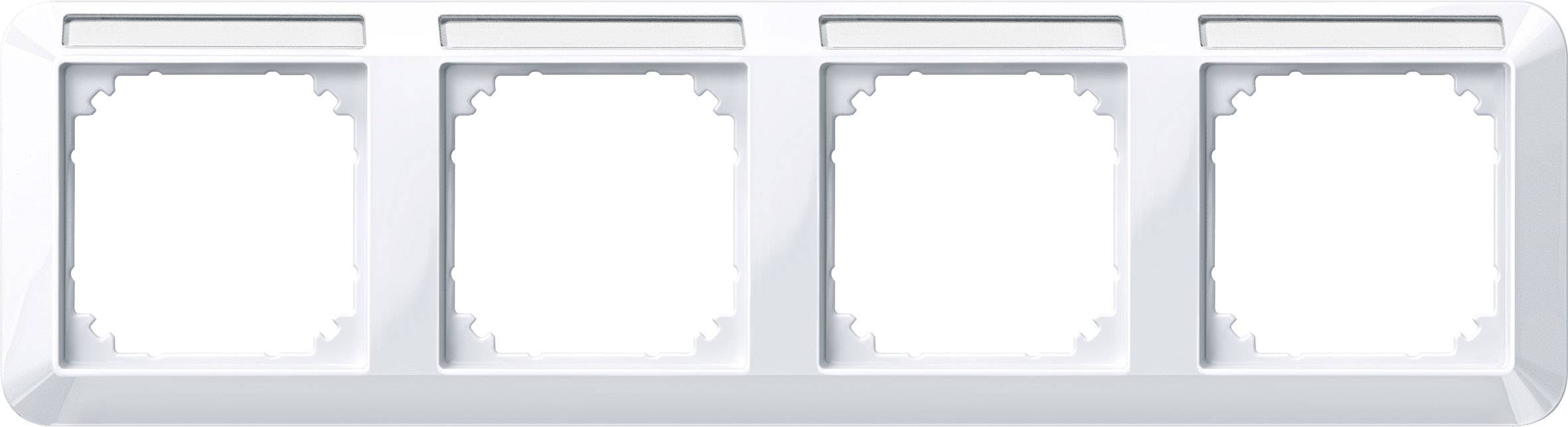 Merten Rahmen Abdeckung System M Weiß 387425 1St.