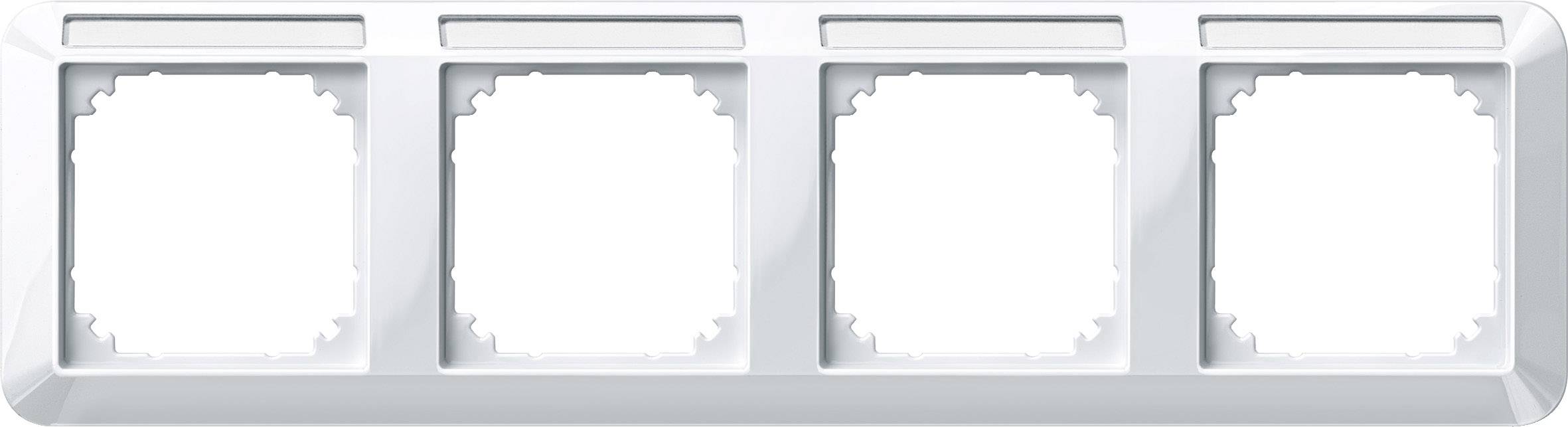 Merten Rahmen Abdeckung System M Polarweiß 387419 1St.