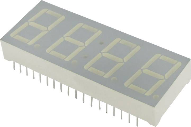 Kingbright 7-Segment-Anzeige Rot (High Efficiency Red) 14mm 2V Ziffernanzahl: 4 CA56-11EWA