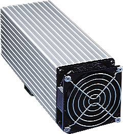 Ein rechteckiger Kühlkörper mit einem Lüfter an der Seite; häufig in elektronischen Geräten zur Wärmeableitung verwendet.