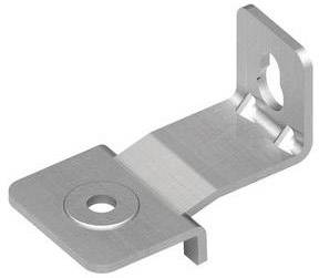 Metallwinkel mit Befestigungslöchern, verwendet zur Montage oder Stabilisierung von Konstruktionen.