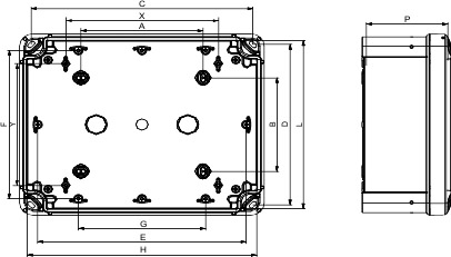 Schneider Electric NSYTBP292412 PC-Gehäuse 225 x 291 x 128 Polycarbonat Lichtgrau (RAL 7035) 1St.