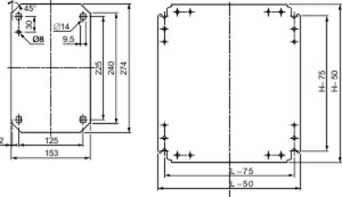 Schneider Electric NSYMM64 Metal Mounting Plate (600x400)
