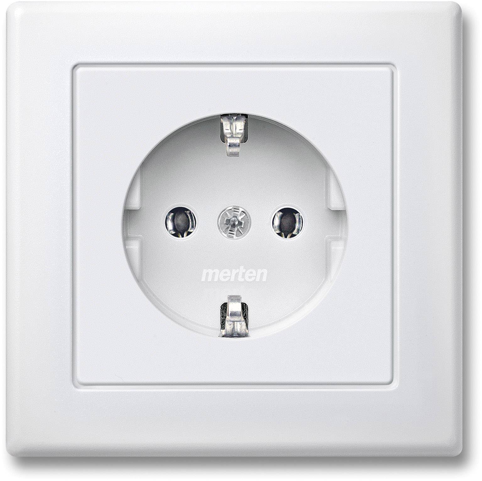 Merten MEG2301-4146 SCHUKO-Steckdose, Steckklemmen, Edelstahl, System