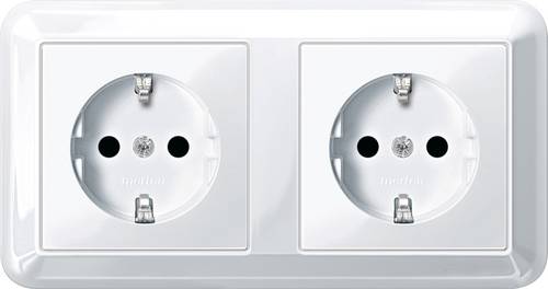 Merten Steckdose System M Polarweiß MEG2328-1219