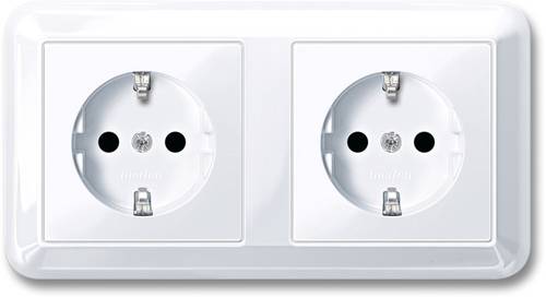 Merten Steckdose System M Weiß MEG2328-1225