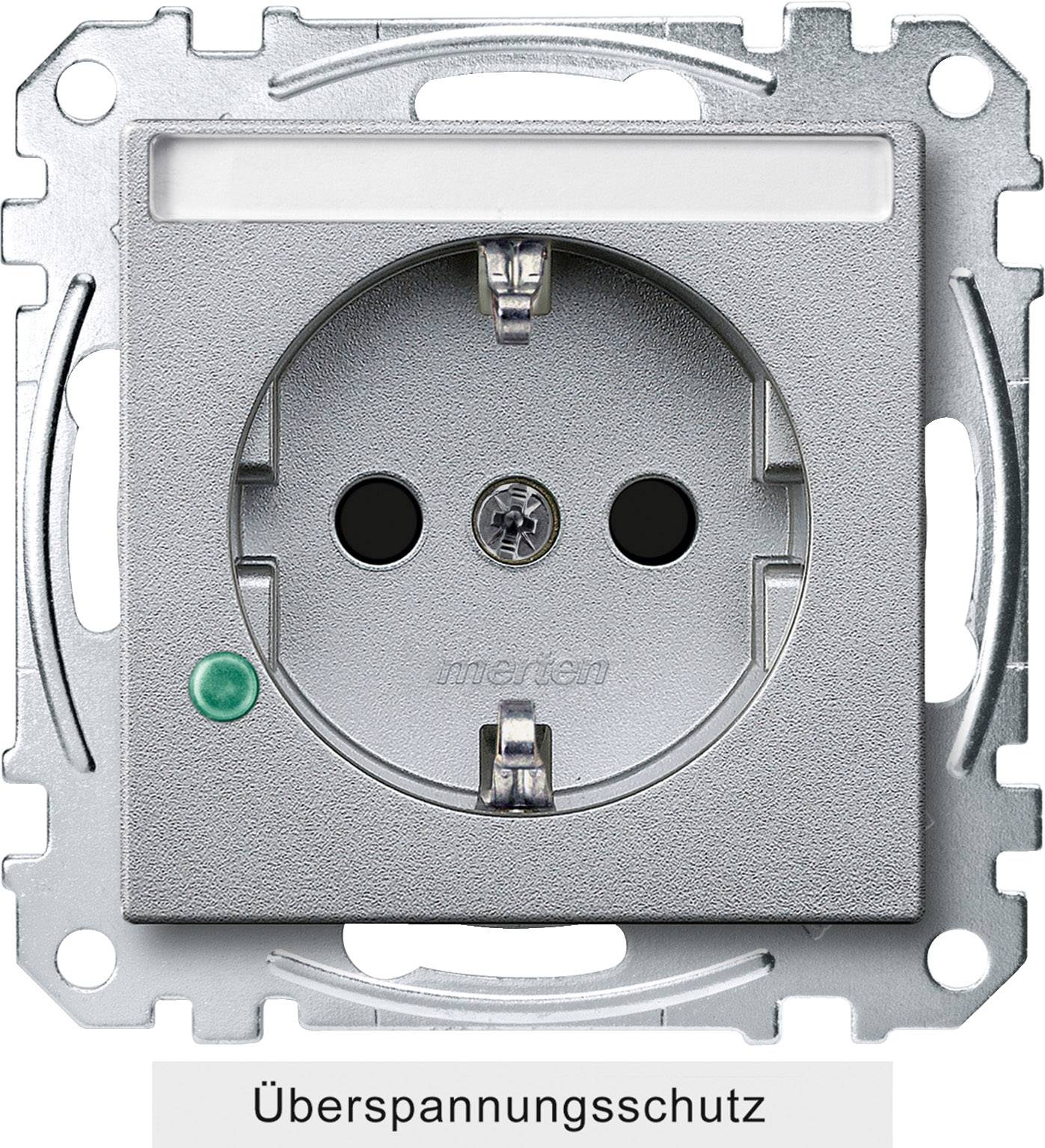 Merten Einsatz Steckdose System M Aluminium MEG2305-0460 1St.