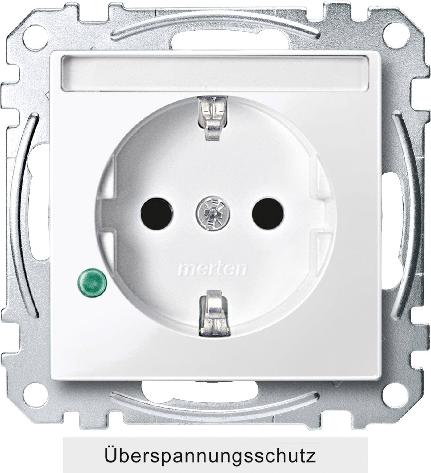 Merten SCHUKO-Steckdose pws/gl MEG2305-0319