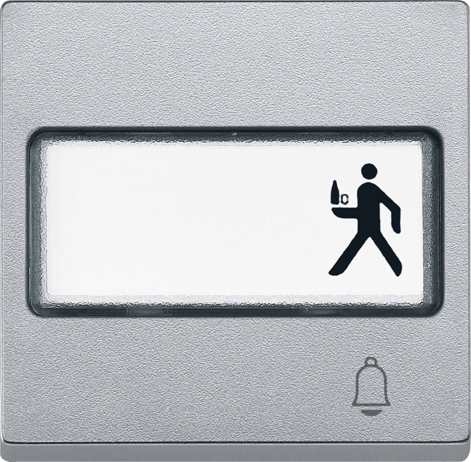 Der Schalter zeigt ein Symbol einer laufenden Person mit einem Getränk auf einem Tablett, darunter eine kleine Glocke.