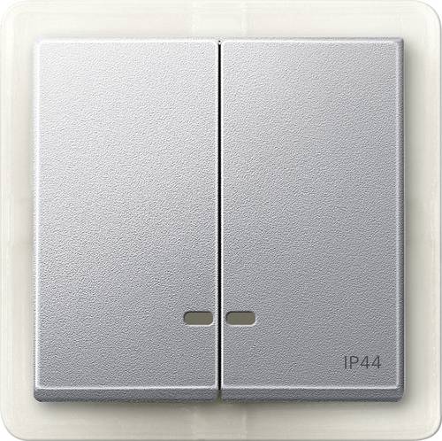 Merten Abdeckung Wechselschalter System M Aluminium MEG3424-0460