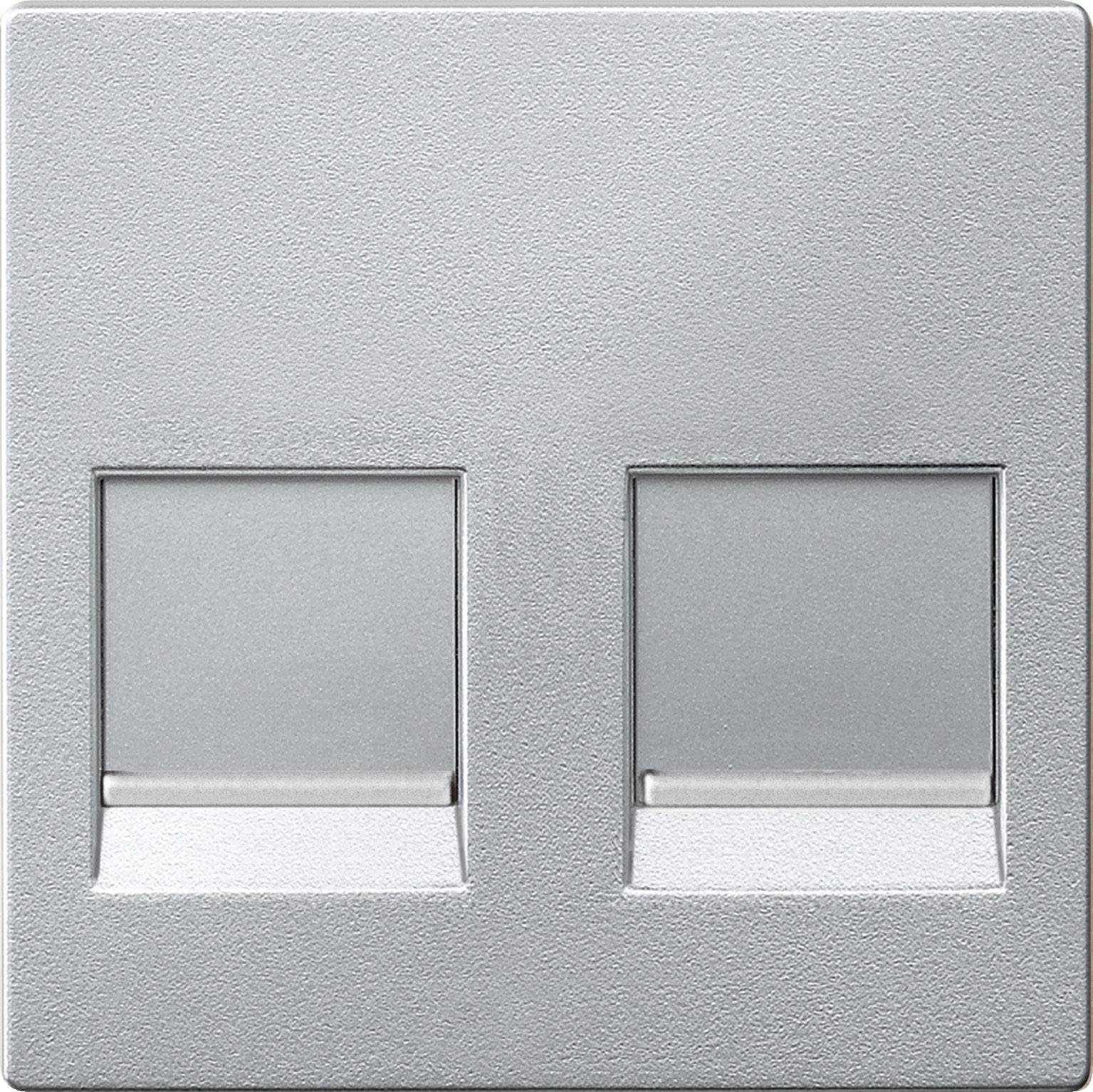 Merten Abdeckung Netzwerkdose Aluminium MEG4562-0460 1St.