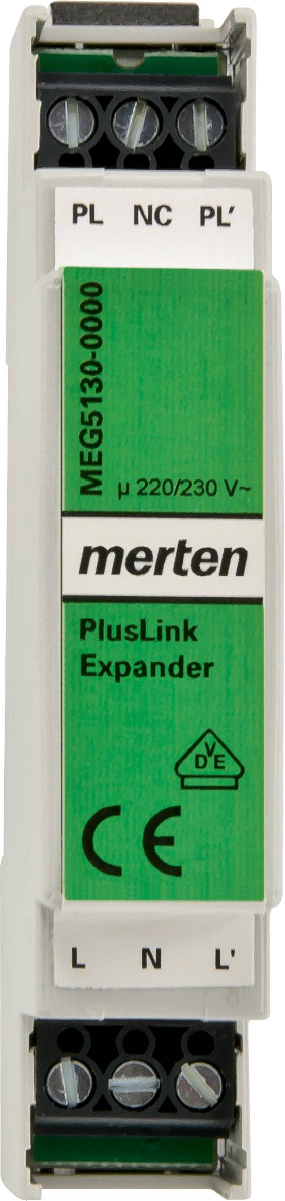 Merten MEG5130-0000 Hutschienen Dimmer Weiß, Grün