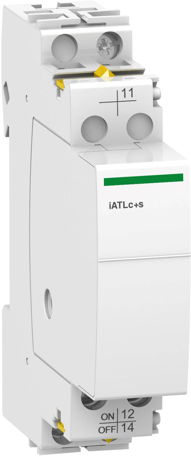 Ein elektronisches Schutzrelais zur Überwachung elektrischer Systeme, mit Anschlüssen und Beschriftung 'iATLc+' für Steuerungszwecke.