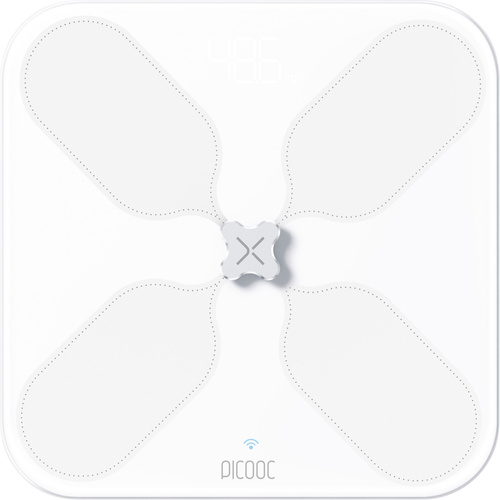 VarioTek Picooc S3 Körperanalysewaage Wägebereich (max.)=150 kg Weiß ITO-Sensoren, Mit Bluetooth