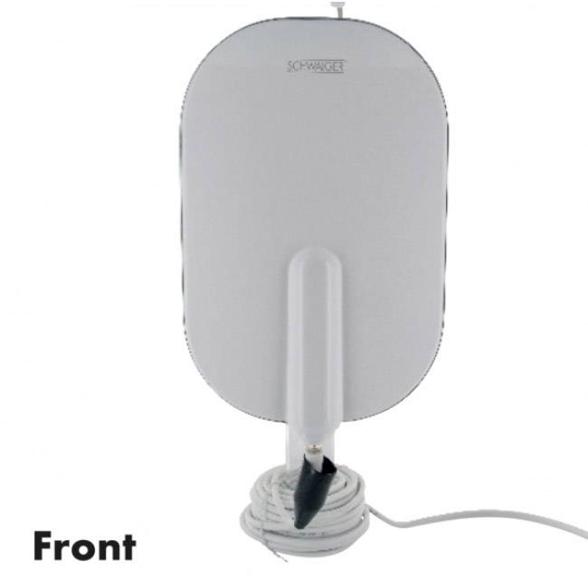 Schwaiger DTA4000 Aktive DVB-T/T2 Flachantenne Außenbereich Verstärkung: 36 dB Weiß