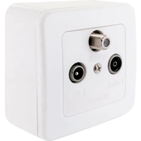 Schwaiger RDS908531 Antennendose SAT, TV, UKW Aufputz Durchgangsdose Schwaiger RDS908531 Antennendose SAT, TV, UKW Aufputz Durchgangsdose