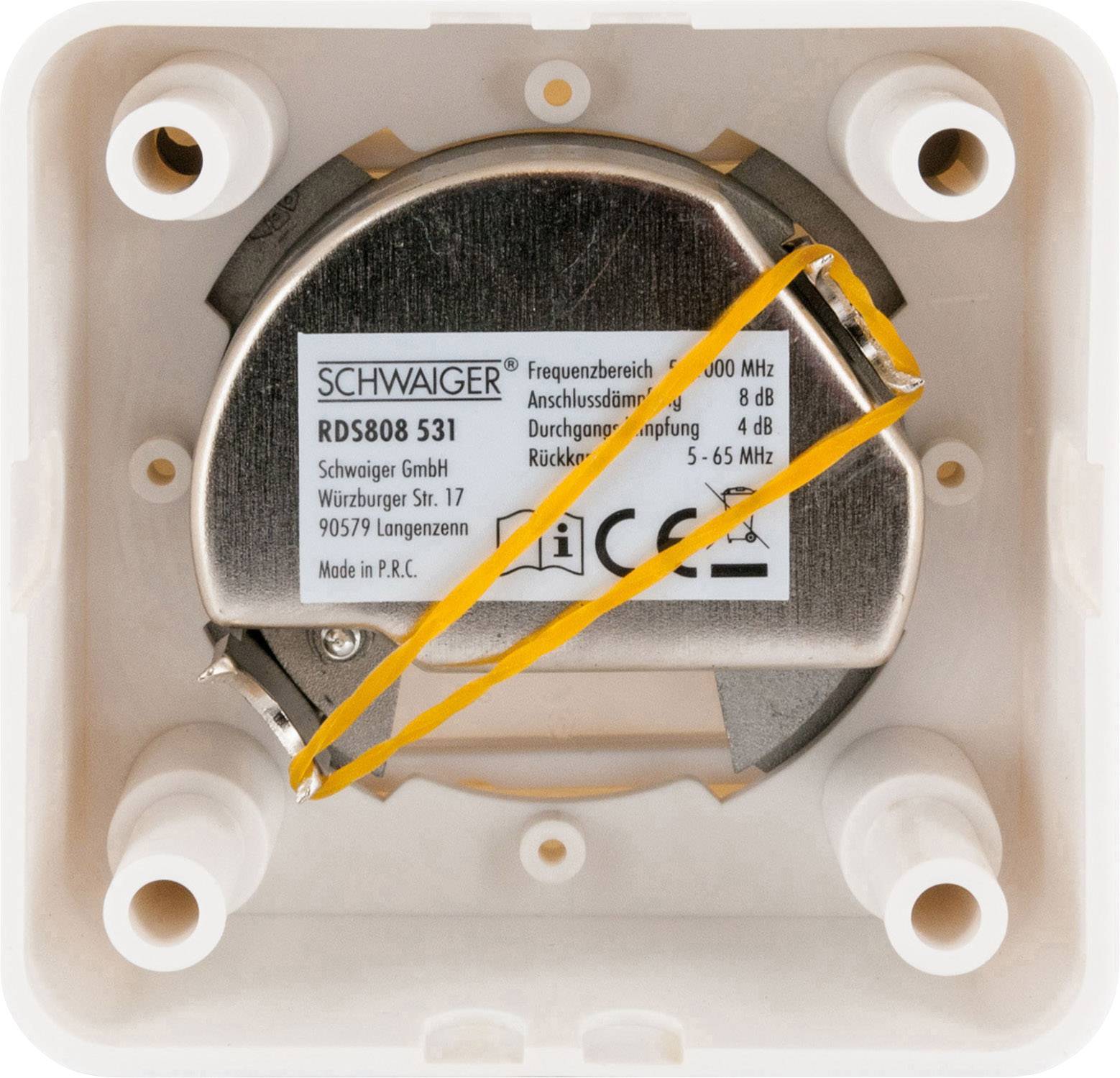 Schwaiger RDS908531 Antennendose SAT, TV, UKW Aufputz Durchgangsdose