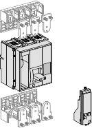 Diagramm eines elektrischen Schalters mit Hauptkomponenten und Steckverbindungen. Zeigt Einzelteile und deren Anordnung im Gerät.