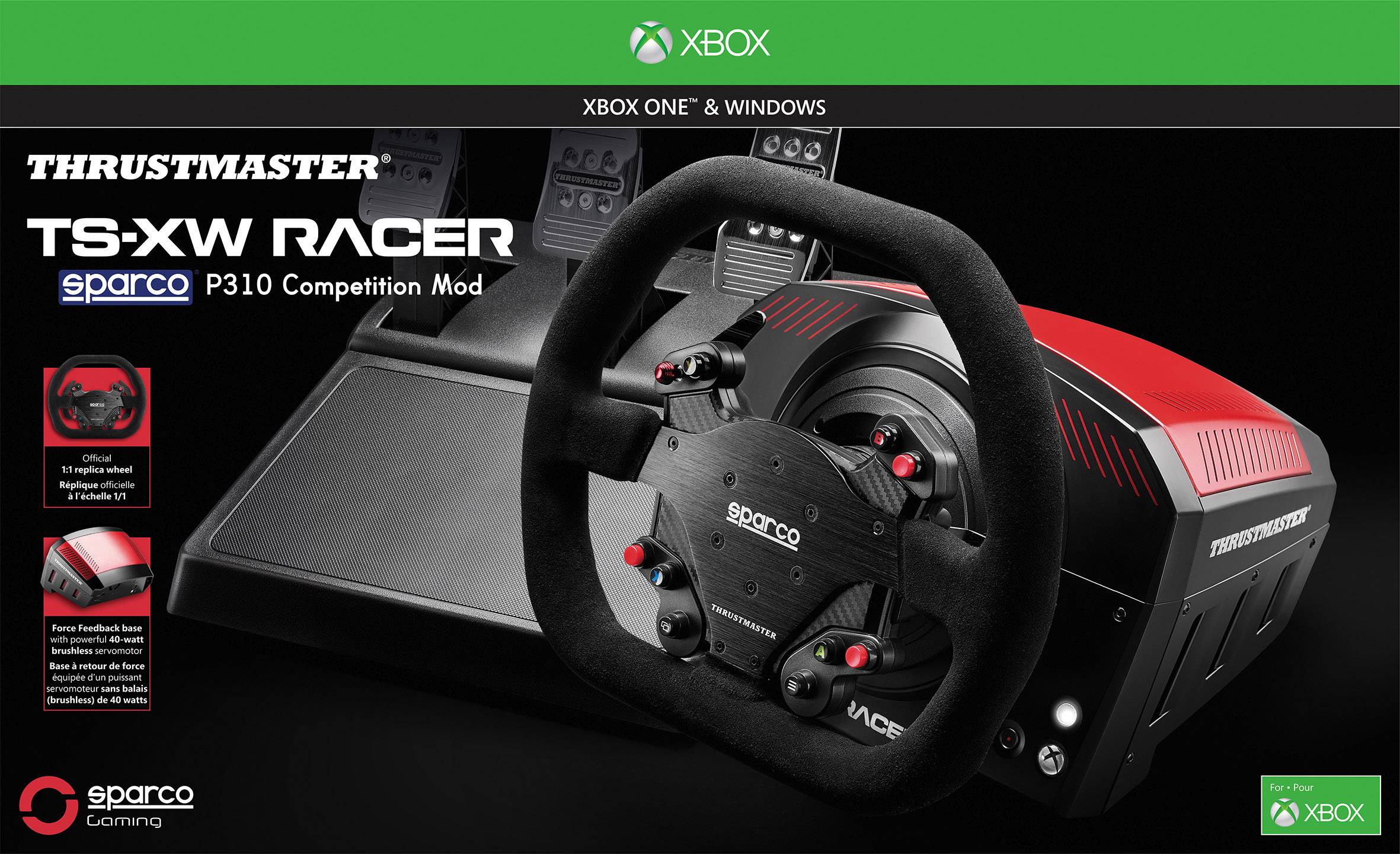 Thrustmaster TS-XW Racer Lenkrad PC, Xbox One Schwarz inkl. Pedale