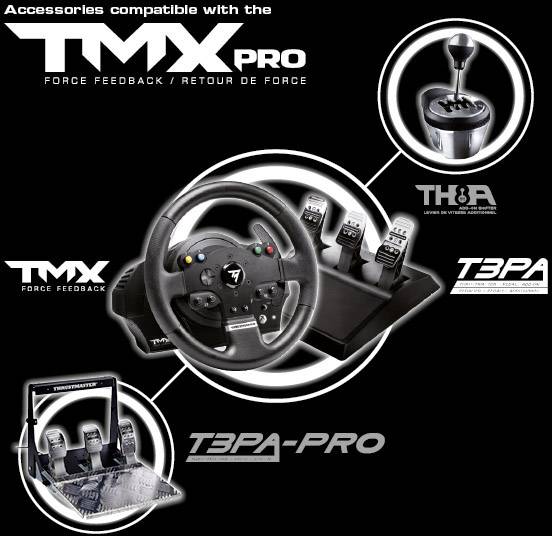 Thrustmaster TMX Force Feedback PRO Lenkrad  Xbox One, PC Schwarz inkl. Pedale