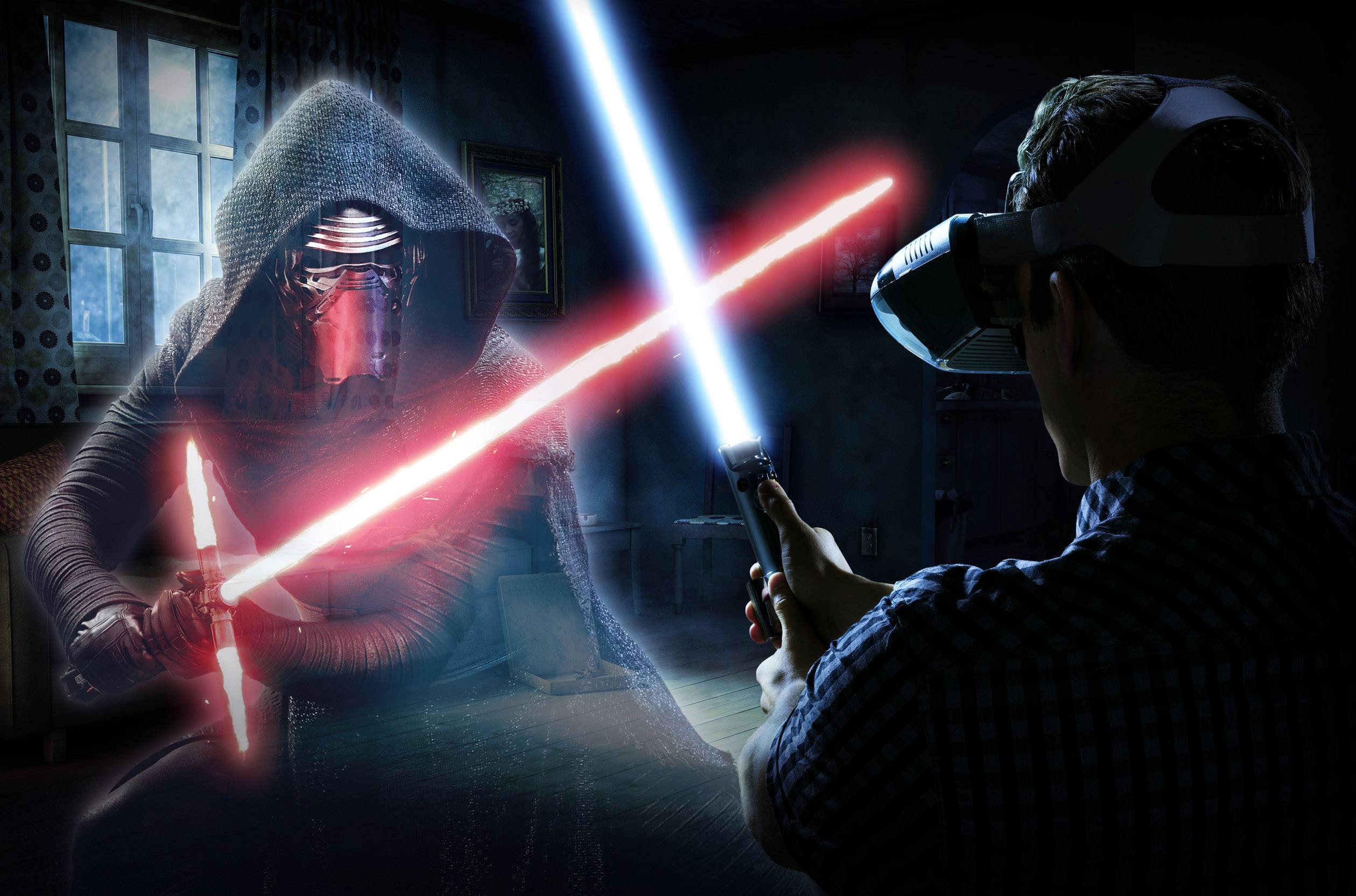 Lenovo AR-7561N Star Wars Jedi Challenge Augmented Reality Brille Schwarz inkl. Controller