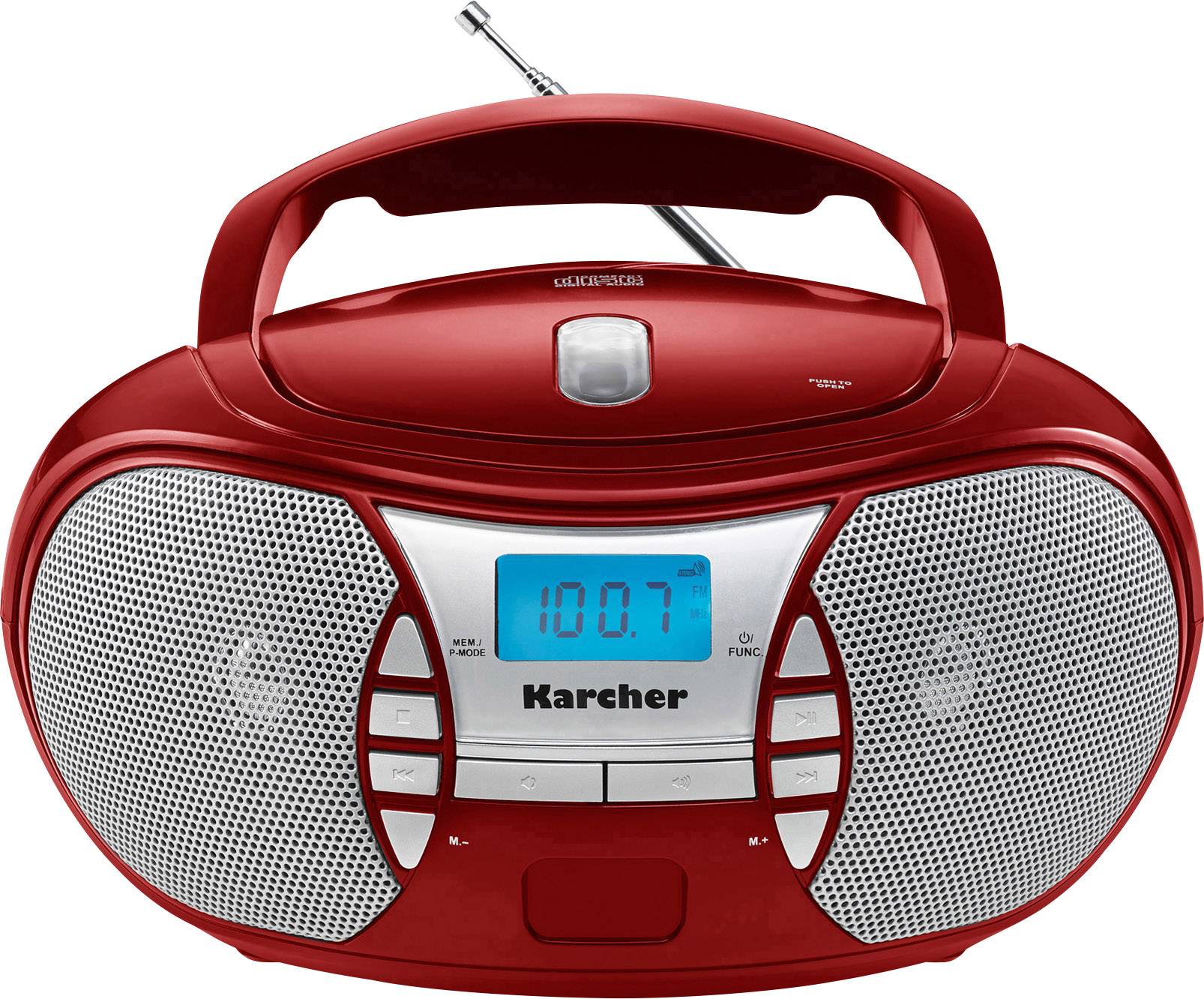 Karcher RR 5025 CD-Radio UKW AUX, CD Rot