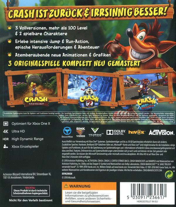 Crash Bandicoot Xbox One USK: 6