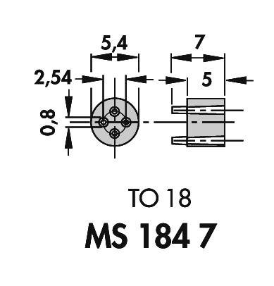 Fischer Elektronik Transistor-Abstandshalter MS 184-7 Passend für Gehäuse (Halbleiter): TO-18 (Ø x H) 5.4mm x 7mm