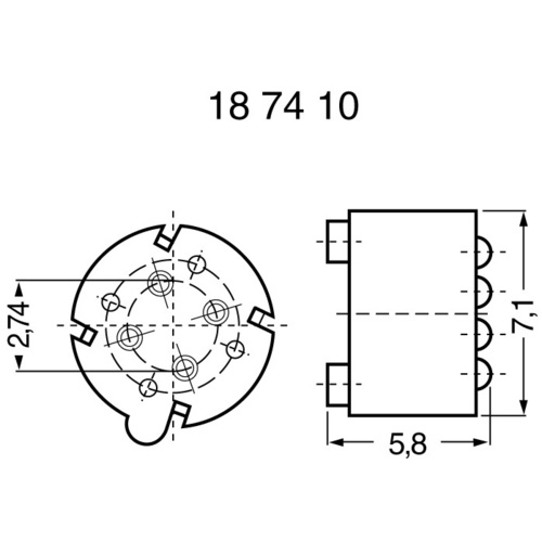 Fischer Elektronik Transistor-Abstandshalter MS 58-7 Passend für Gehäuse (Halbleiter): TO-5 (Ø x H) 9.2mm x 7mm