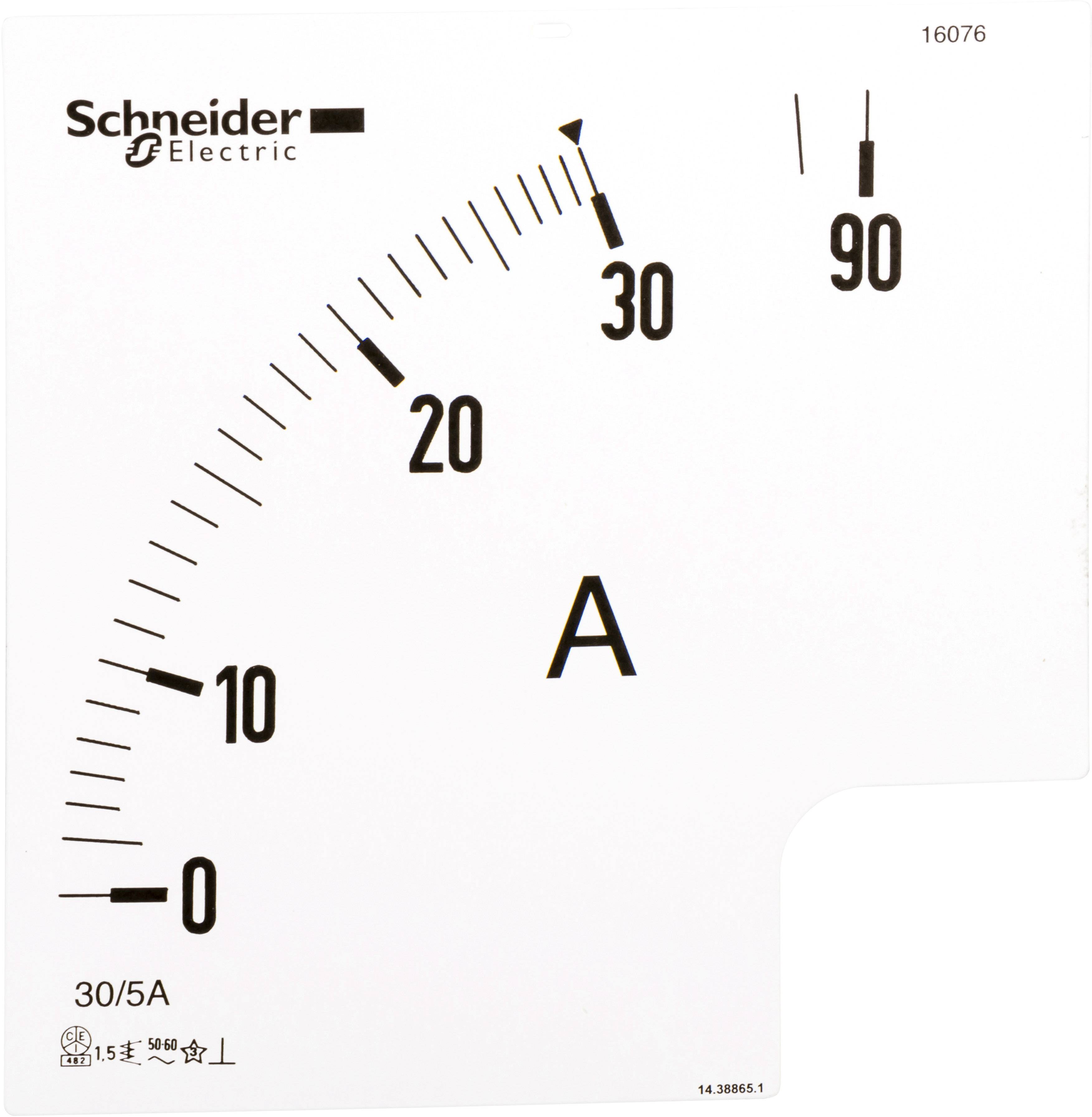 Schneider Electric 16077 16077 Schneider 16077 Skala 0-75-225A 96x96 Dreheisen