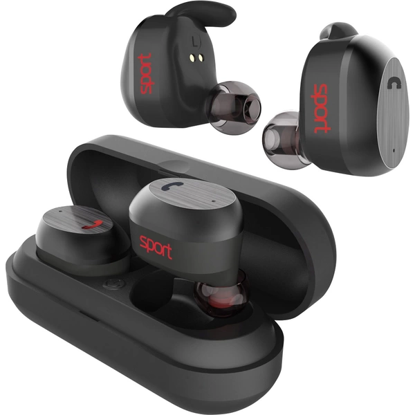Elari NanoPods Sports Sport In Ear Kopfhörer Bluetooth® Schwarz Noise Cancelling Headset, Schweißresistent, Wasserbeständig Elari NanoPods Sports Sport In Ear Kopfhörer Bluetooth® Schwarz Noise Cancelling Headset, Schweißresistent, Wasserbeständig