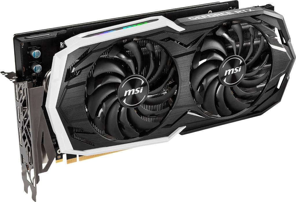 MSI Gaming Grafikkarte Nvidia GeForce RTX2070 Armor Overclocked 8GB GDDR6-RAM PCIe x16 HDMI®, DisplayPort, USB-C™