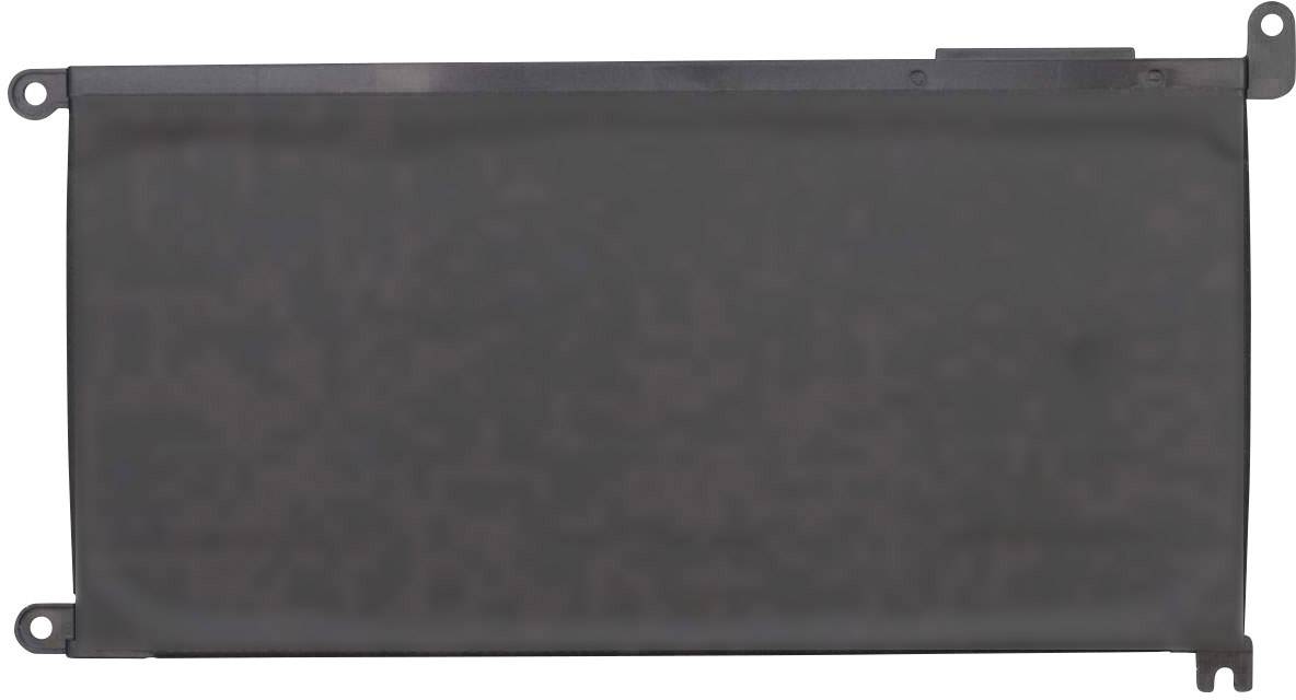 Rechteckiges, dünnes Batteriepack mit flacher Oberfläche und mehreren Befestigungspunkten an den Rändern.