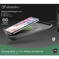 Cellularline Induktions-Ladegerät 2000 mA qi Wireless-Pad WIRELESSILICONPADK Ausgänge Induktionslade-Standard Schwarz Cellularline Induktions-Ladegerät 2000 mA qi Wireless-Pad WIRELESSILICONPADK Ausgänge Induktionslade-Standard Schwarz