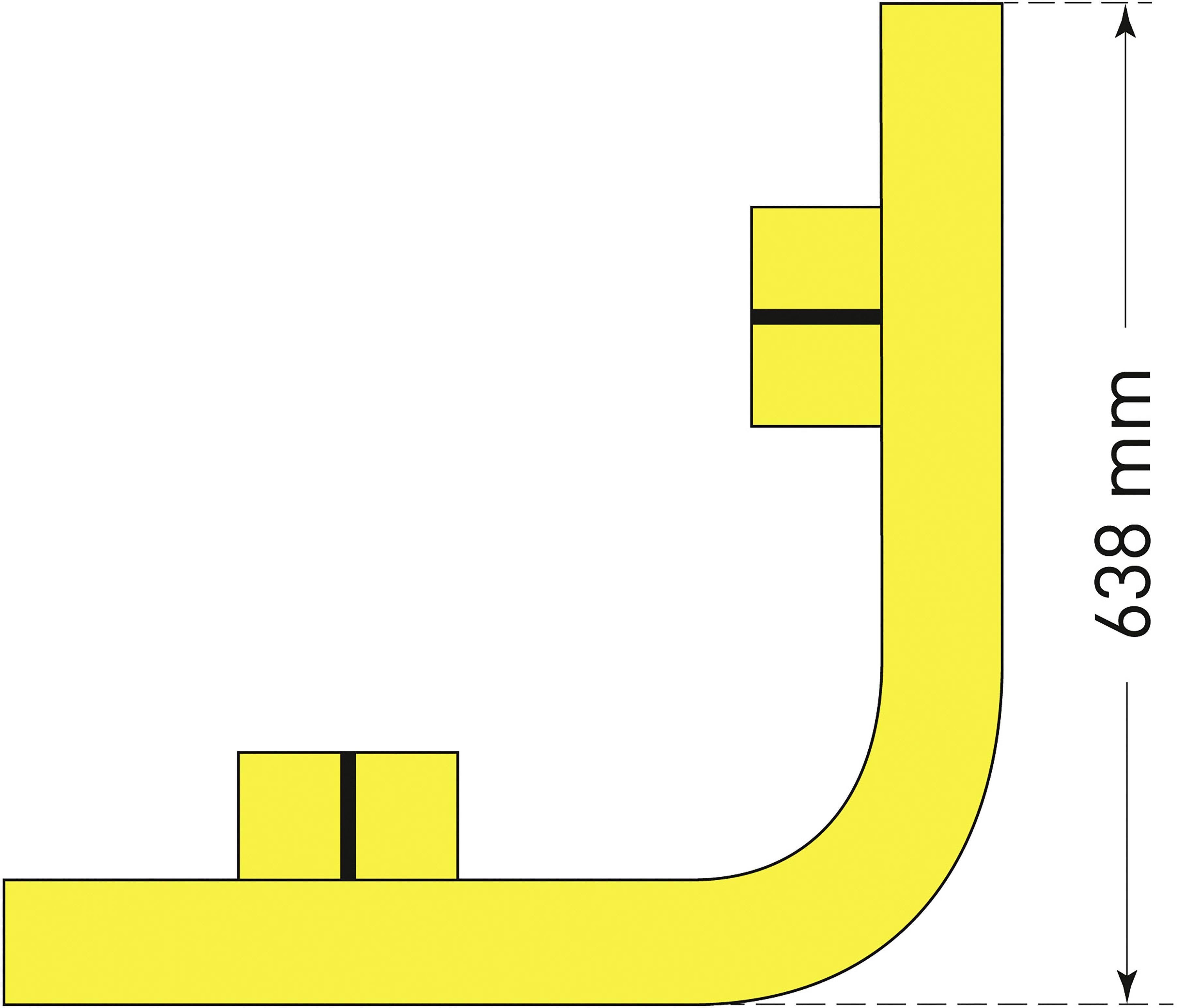 Moravia 202.27.943 Rammschutz-Bügel Gelb (L x B x H) 638 x 638 x 200mm