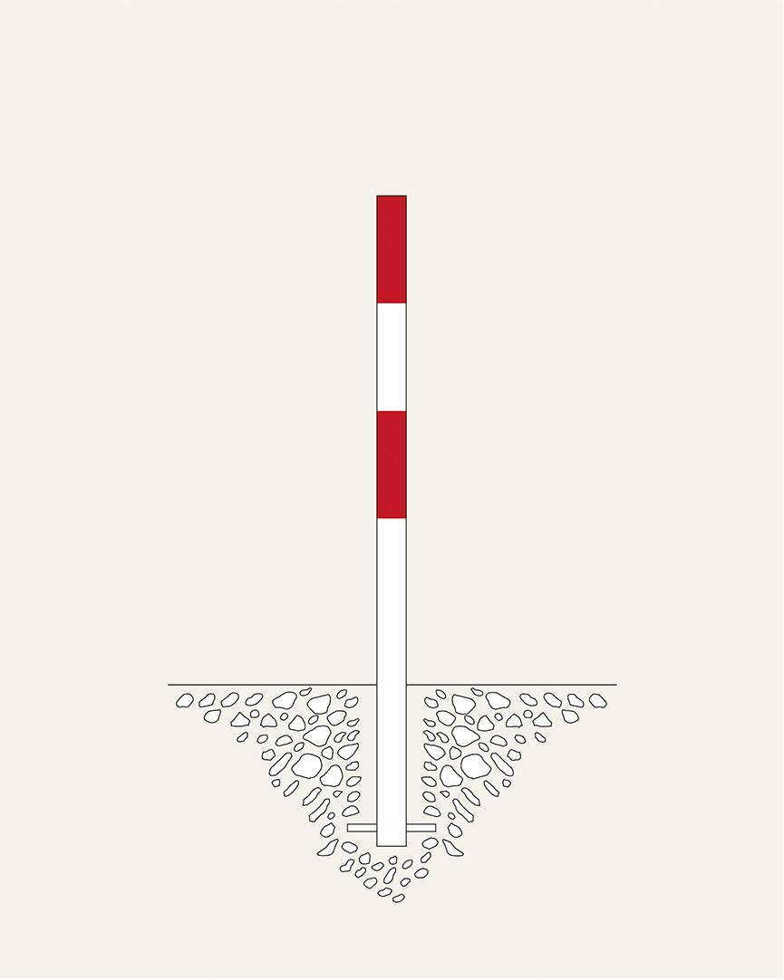 Moravia 100.10.016 MORION zum Einbetonieren Absperrpfosten Zum Einbetonieren (Ø x H) 60mm x 133cm