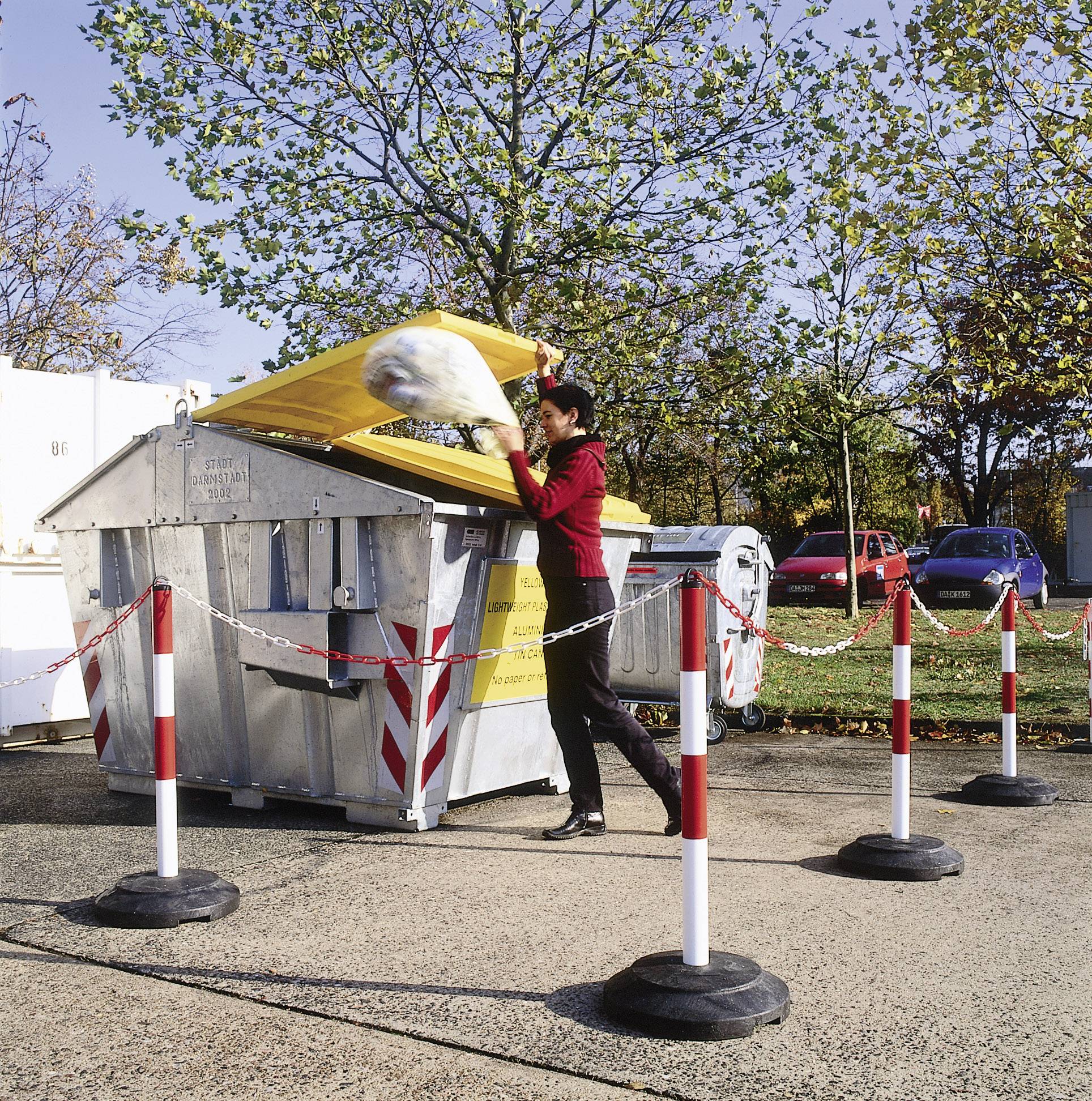 Moravia 170.18.374 EXTERN 8 Kettenabsperrsystem Steht selbstständig am Boden (Ø x H) 60mm x 1000mm