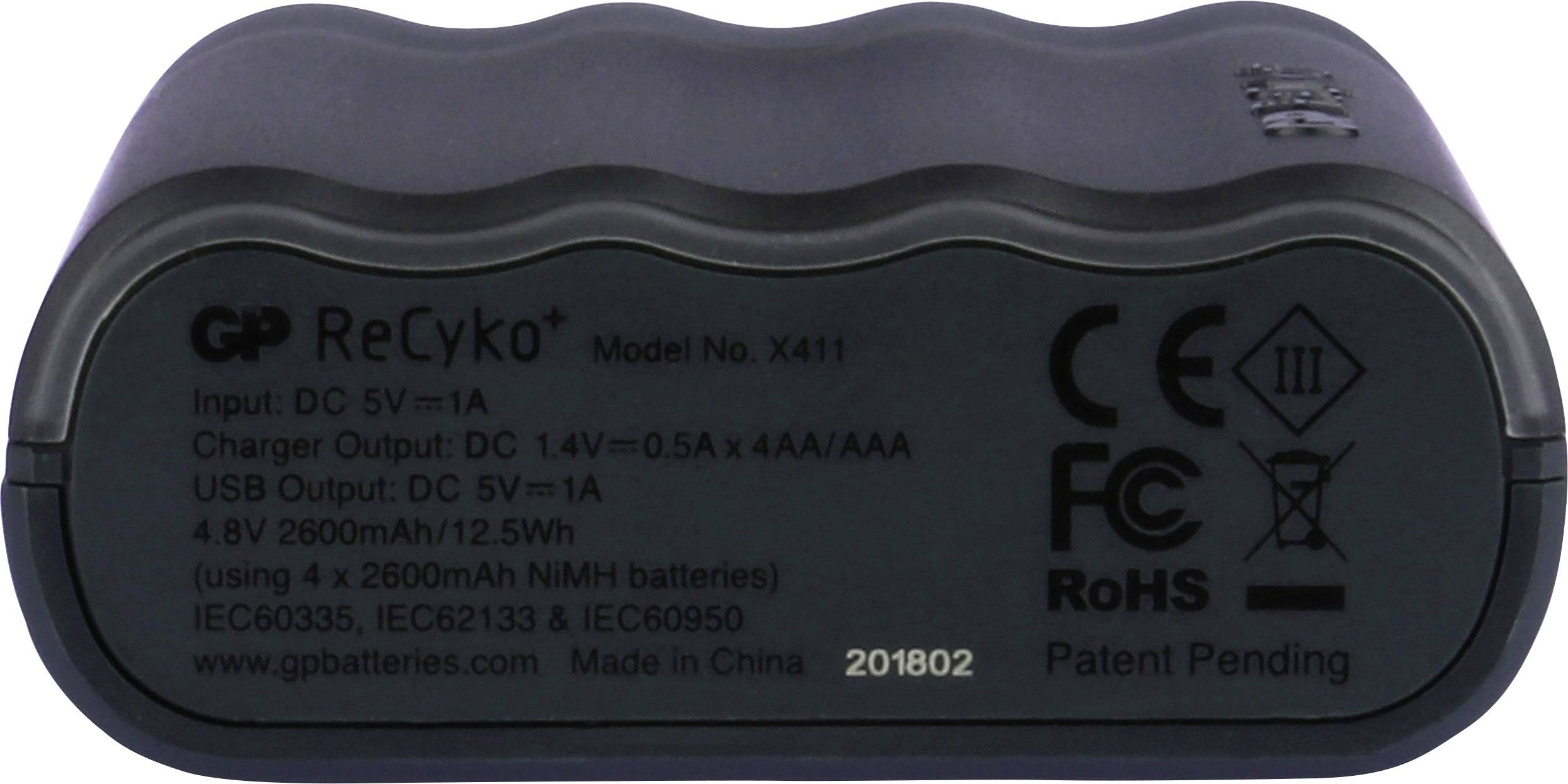 GP Charge Anyway X411 Rundzellen-Ladegerät NiMH Micro (AAA), Mignon (AA)