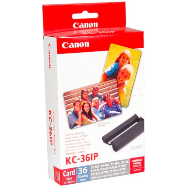 Canon KC-36IP 7739A001 Fotodrucker Kassette (Tinte/Papier) 36 Blatt Canon KC-36IP 7739A001 Fotodrucker Kassette (Tinte/Papier) 36 Blatt