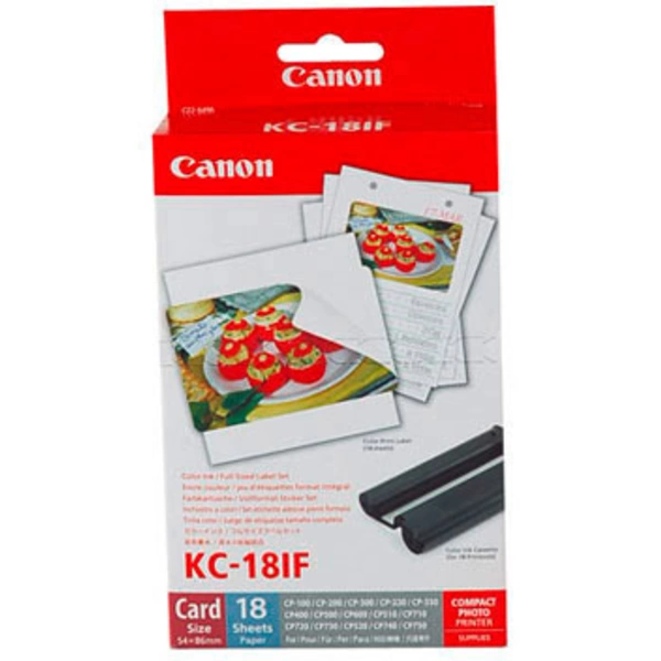 Canon Selphy Photo Sticker Pack KC-18IF 7741A001 Fotodrucker Kassette (Tinte/Papier) 18 Blatt Canon Selphy Photo Sticker Pack KC-18IF 7741A001 Fotodrucker Kassette (Tinte/Papier) 18 Blatt