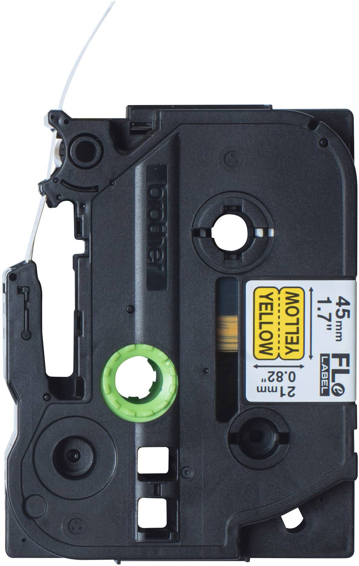 Schriftband Laminierte Kabel-Etiketten Brother FLe FLe-6511 Bandfarbe: Gelb Schriftfarbe:Schwarz