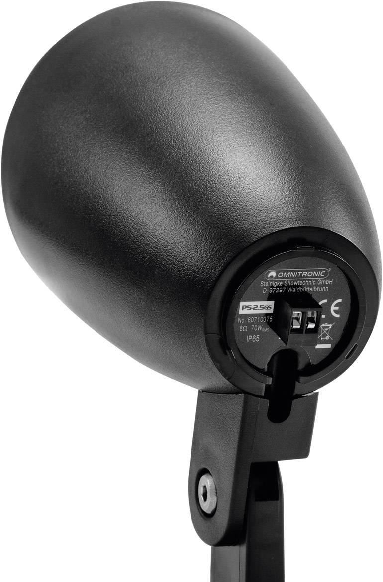 Omnitronic PS-2.5GS Außenlautsprecher 70W IP65 Schwarz 1 Paar