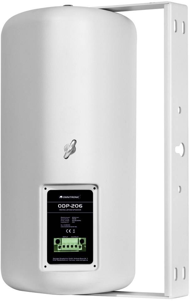 Omnitronic ODP-206 Wandlautsprecher 160W 16Ω Weiß 1 Paar