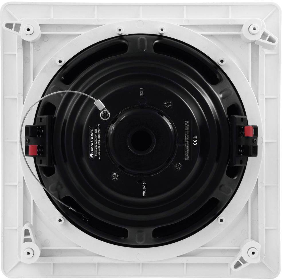 Omnitronic CSUB-10 ELA-Deckenlautsprecher 180W 100V Weiß 1St.