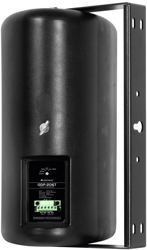 Omnitronic ODP-206T ELA-Wandlautsprecher 20W Schwarz 1 Paar